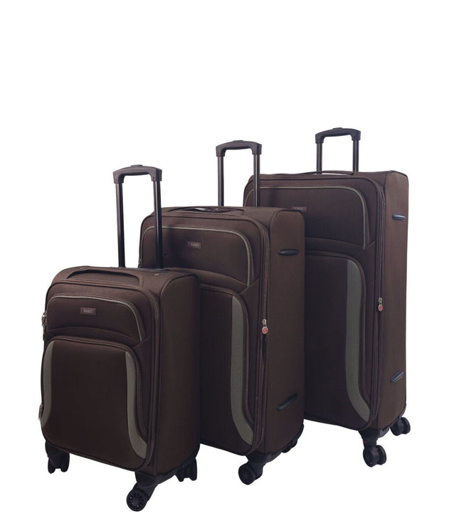 Arundel Set of 3 Soft Shell Suitcase in Brown