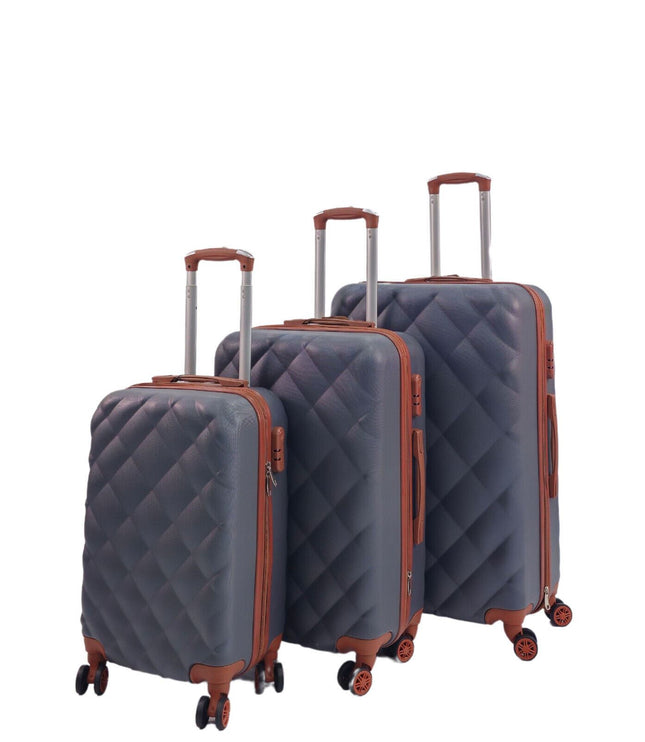 Crawley Set of 3 Soft Shell Suitcase in Grey