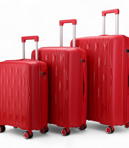 Burnaby Set of 3 Hard Shell Suitcase in Red