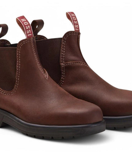 Rossi 303 Endura Redwood Brown Leather Chelsea Boots