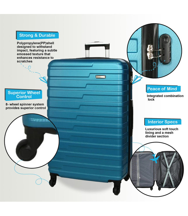 Croydon Medium Hard Shell Suitcase in Blue