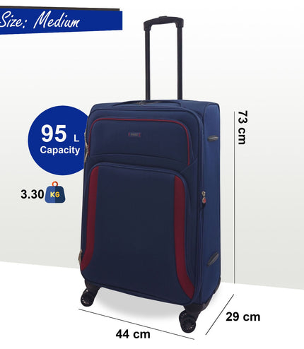 Arundel Medium Soft Shell Suitcase in Navy