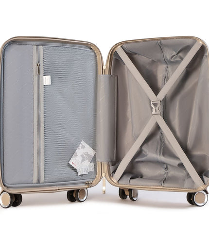 Forster Large Hard Shell TSA Suitcase in Champagne Beige