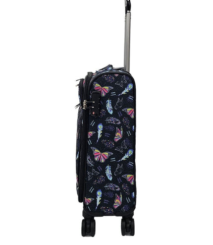 Ashbourne Cabin Soft Shell Suitcase in Butterfly