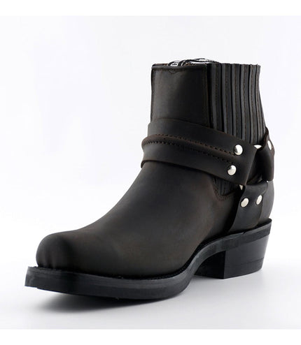 Grinders Unisex Brown Western Leather Boots - Renegade Lo