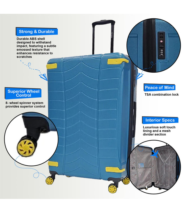 Chilton Large Hard Shell Suitcase in Blue