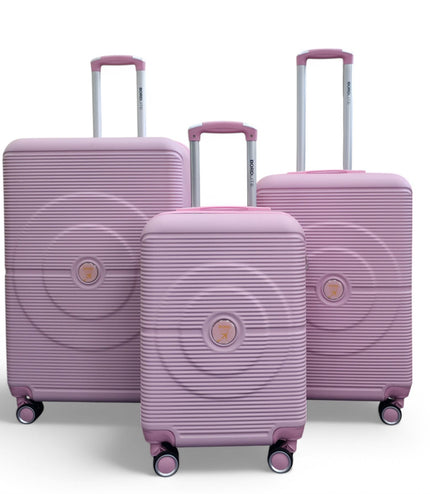 Seto Set of 3 Hard Shell Suitcase in Pink