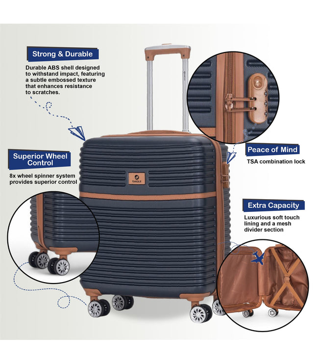 Koga Cabin Hard Shell Suitcase in Navy