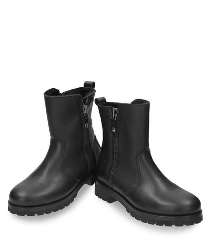 Panama Jack Women's Fabi Igloo B1 Black Waterproof Leather Ankle Boots