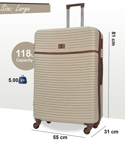 Caistor Large Hard Shell Suitcase in Cream