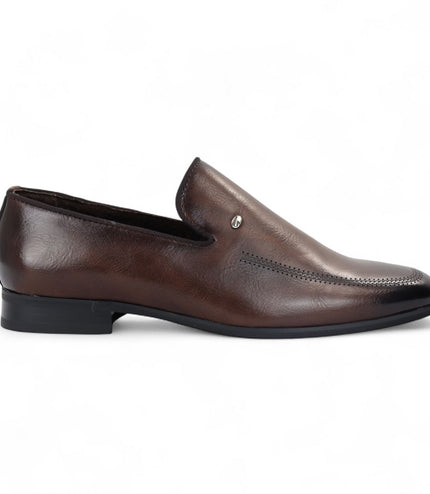 Men's Brown Classic Slip-On Loafers Formal Shoes