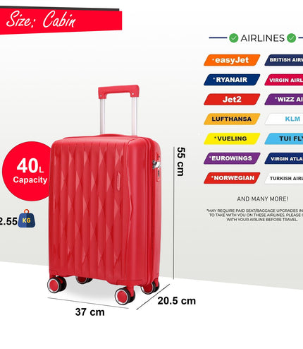 Burnaby Cabin Hard Shell Suitcase in Red
