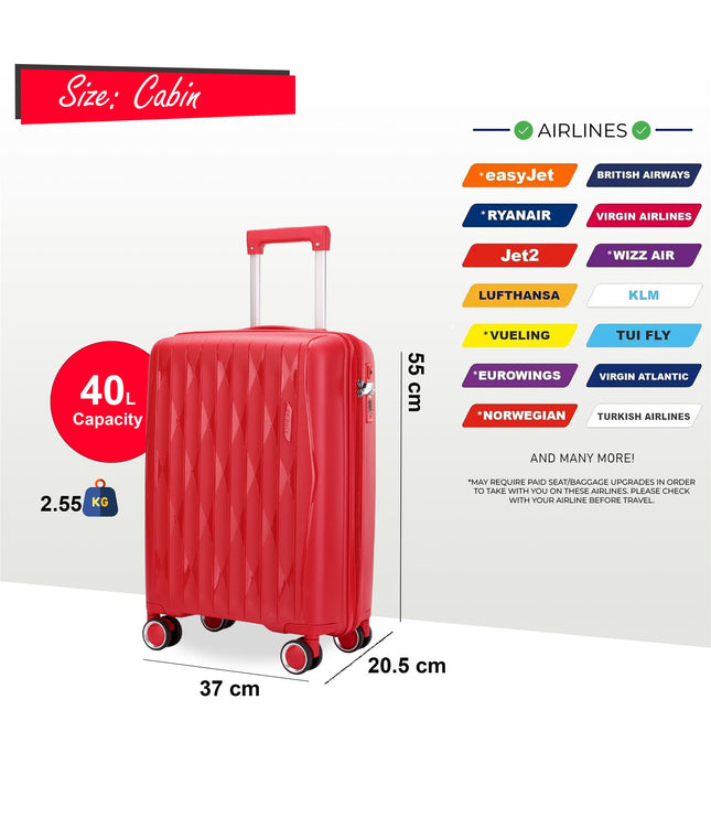 Burnaby Cabin Hard Shell Suitcase in Red