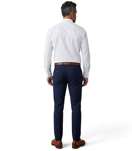 Men's Navy Formal Pants Tailored Fit Trousers - Belmont