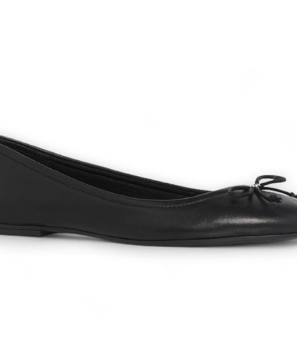 Windsorsmith Womens Black Leather Mocassin Flat Shoes - Babydoll