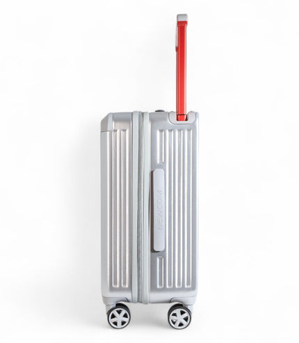 Hard Shell Silver Rimowa Inspired TSA Cabin Luggage Suitcase Durable Spinner Carry-On