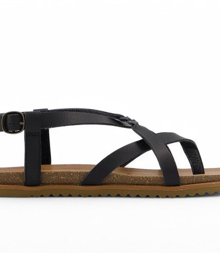 Blowfish Malibu Women's Black Strappy Buckle Sandals - Macarah B