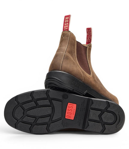 Rossi 404 Mocha Brown Leather Outdoor Chelsea Boots - Spinifex