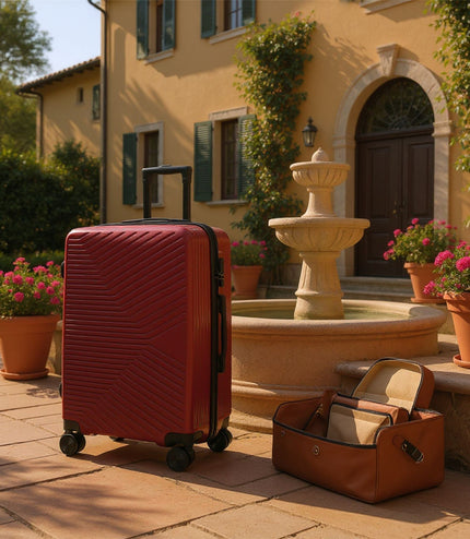 Junee Medium Hard Shell Suitcase in Red