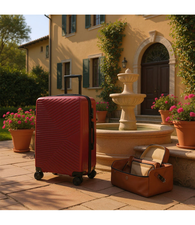 Junee Medium Hard Shell Suitcase in Red