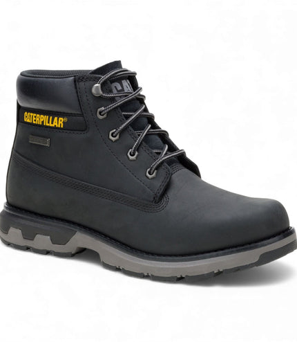 Caterpillar (CAT) Men's Pursue Black Leather Everyday Work Hiking Ankle Boots