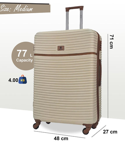 Caistor Medium Hard Shell Suitcase in Cream