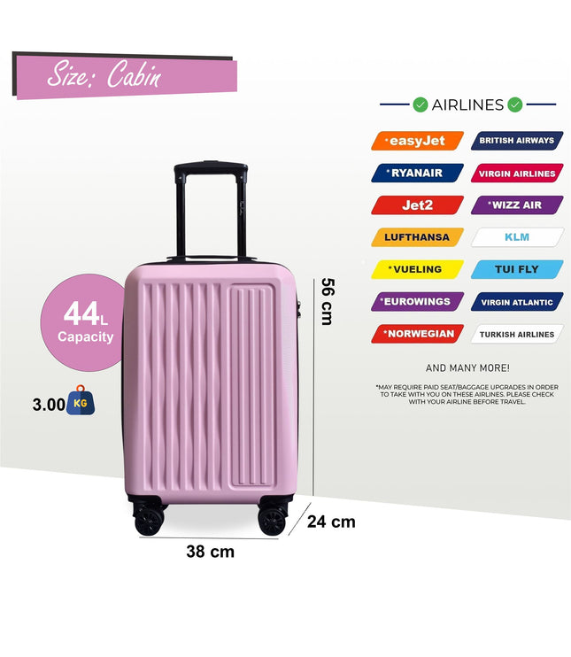 Croydon Cabin Hard Shell Suitcase in Pink