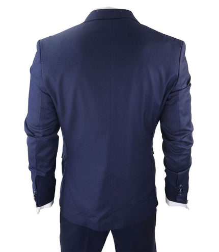 Men's Classic 3-Piece Plain Navy Suit