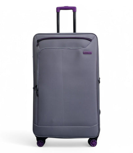 Handa Large Soft Shell Suitcase in Grey