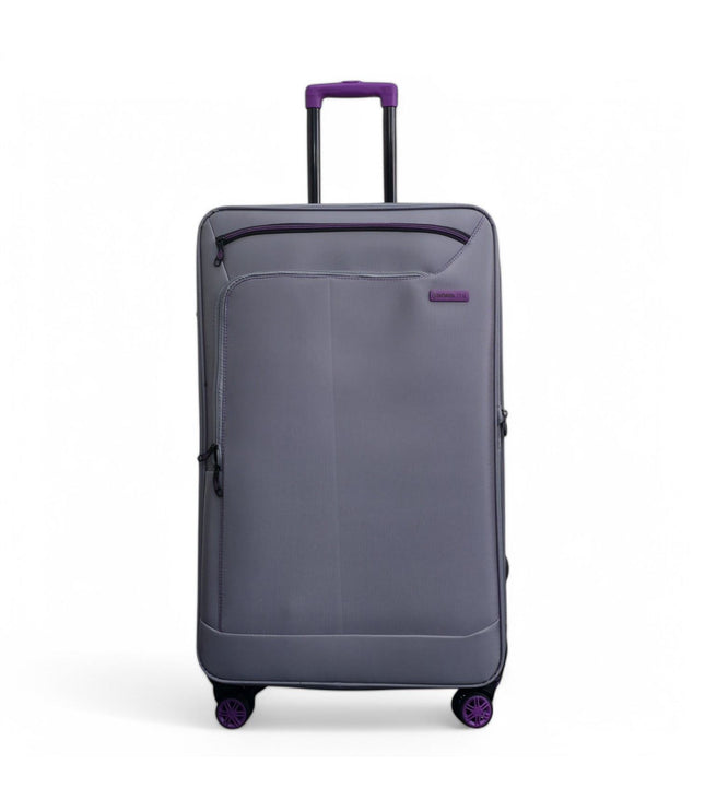 Handa Large Soft Shell Suitcase in Grey