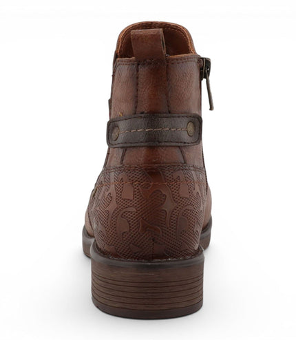 Mustang Women's Brown Faux Leather Chelsea Ankle Boots - M0052002