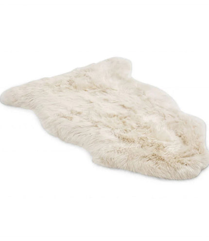 Genuine Cream Linen Sheepskin Natural Silky Soft Fluffy Real Wool Rug