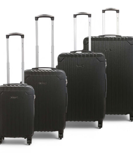 Corowa Set of 4 Hard Shell Suitcase in Black