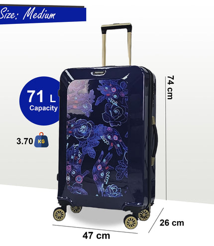 Canvey Medium Hard Shell Suitcase in Blue