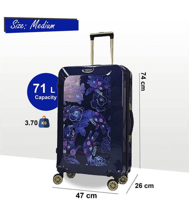 Canvey Medium Hard Shell Suitcase in Blue