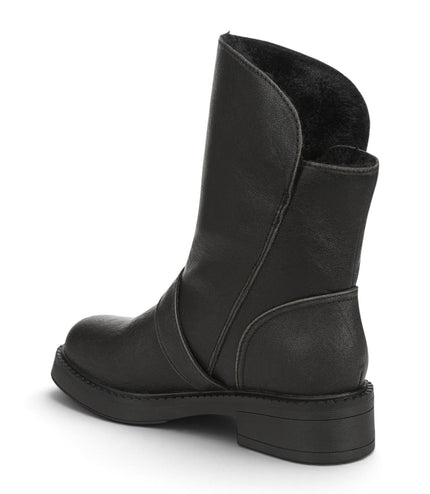 Blowfish Malibu Women's Black Faux Leather Winter Biker Boots - Venice-Cozy
