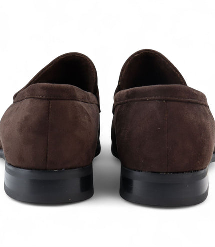 Men's Brown Suede Moccasin Loafers Smart Slip-On Shoes