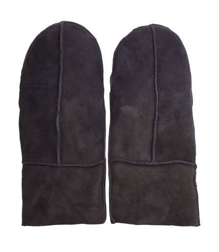 Infinity Leather Womens Black Genuine Real Sheepskin Suede Mittens Warm Gloves