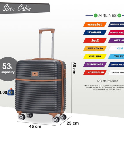 Koga Cabin Hard Shell Suitcase in Grey
