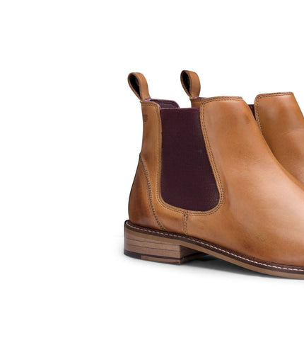 Mens Tan Leather Classic Chelsea Boots