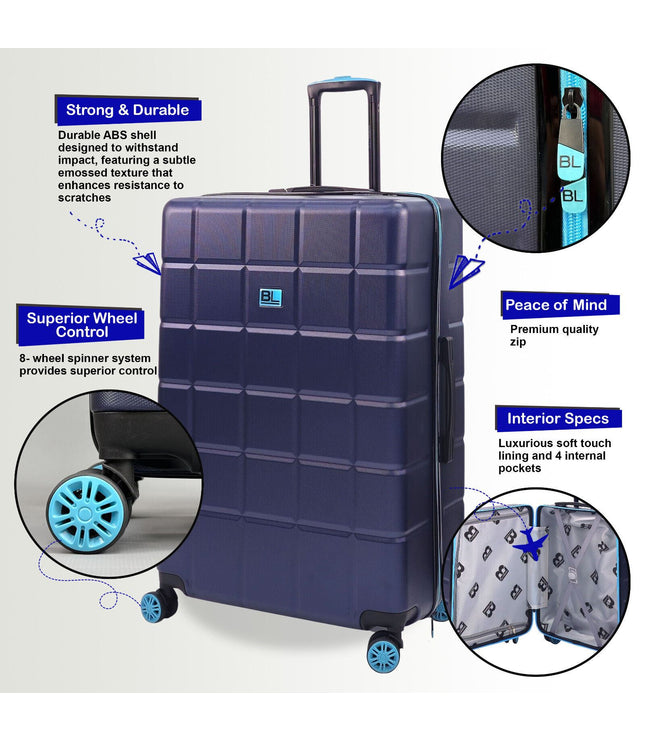 Coulsdon Medium Soft Shell Suitcase in Navy