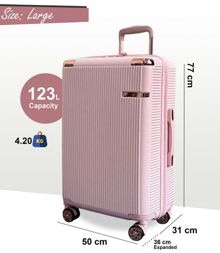 Cowra Large Hard Shell Suitcase in Rose Gold