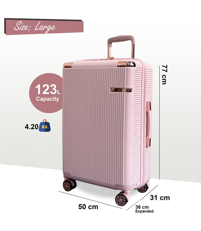 Cowra Large Hard Shell Suitcase in Rose Gold