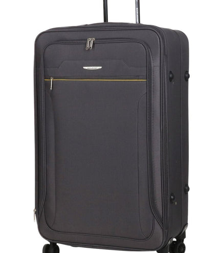 Cinderford Large Soft Shell Suitcase in Grey