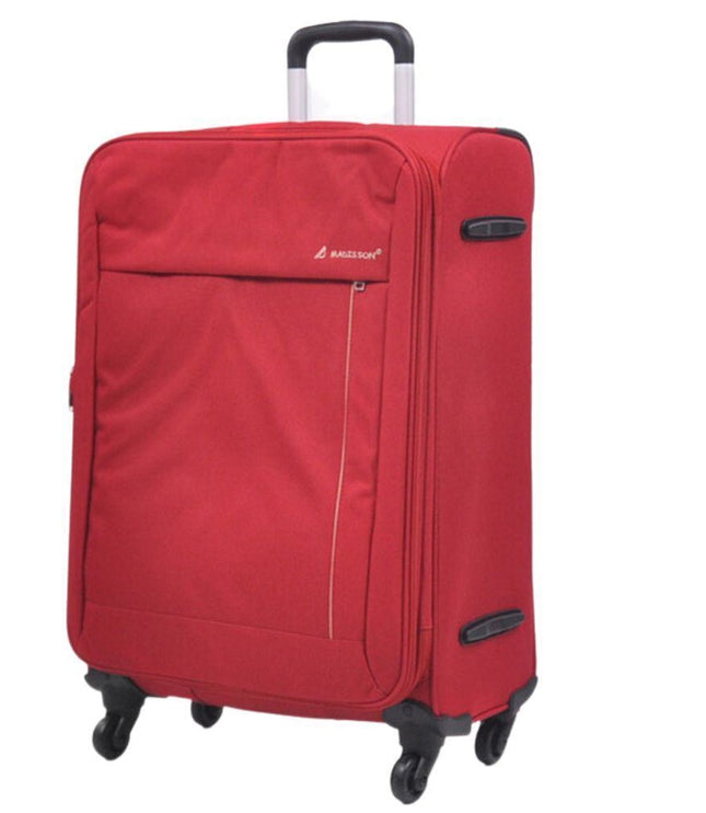 Clevedon Medium Soft Shell Suitcase in Red
