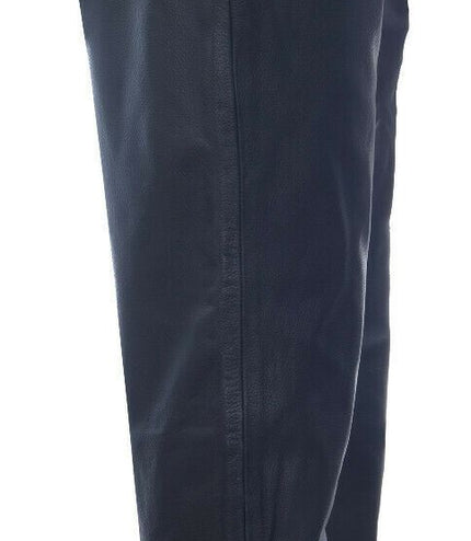 Mens Black '501' Leather Jeans-Montana