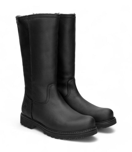 Panama Jacks Women's Black Bambina B60 Leather High Boots