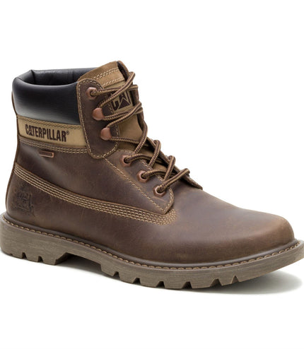 Caterpillar (CAT) Men's Brown Waterproof Leather Lace Up Ankle Boots -  Colorado 2.0 Tractor