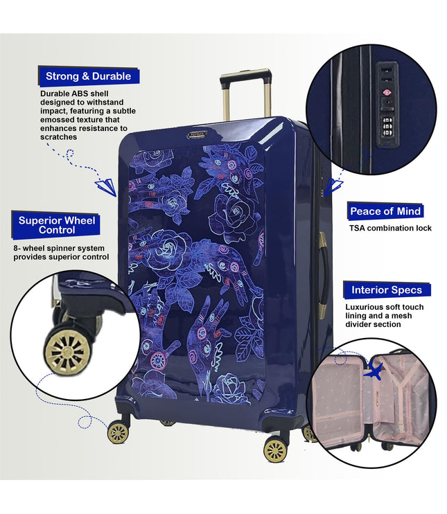 Canvey Cabin Hard Shell Suitcase in Blue