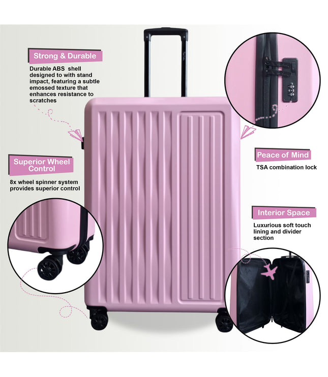 Croydon Cabin Hard Shell Suitcase in Pink